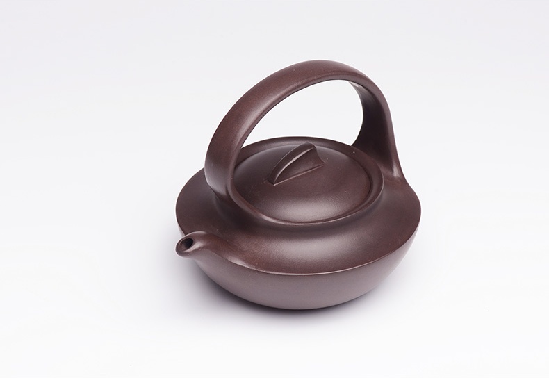 提梁精美紫砂壺，創(chuàng)意手工紫砂壺